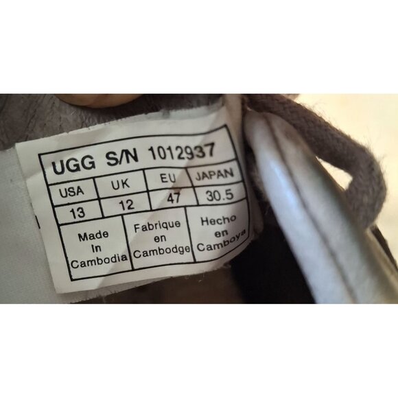 UGG Mens Size 13 Brown Perforated Leather Chukka Boots Comfortable - Picture 7 of 12